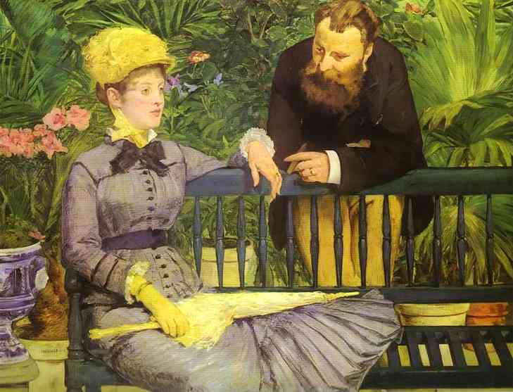 The conservatory, 1879 - Edouard Manet Painting